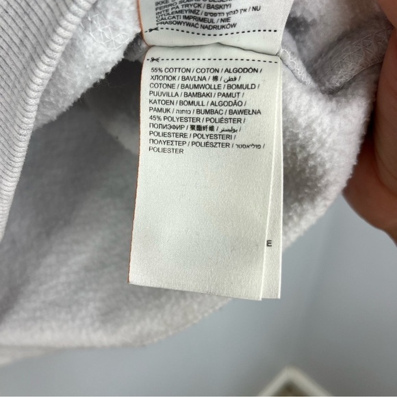 Superdry Size US 10 Cotton Logo Floral Grey Heather Sweatshirt Hoodie GSB - Picture 4 of 8